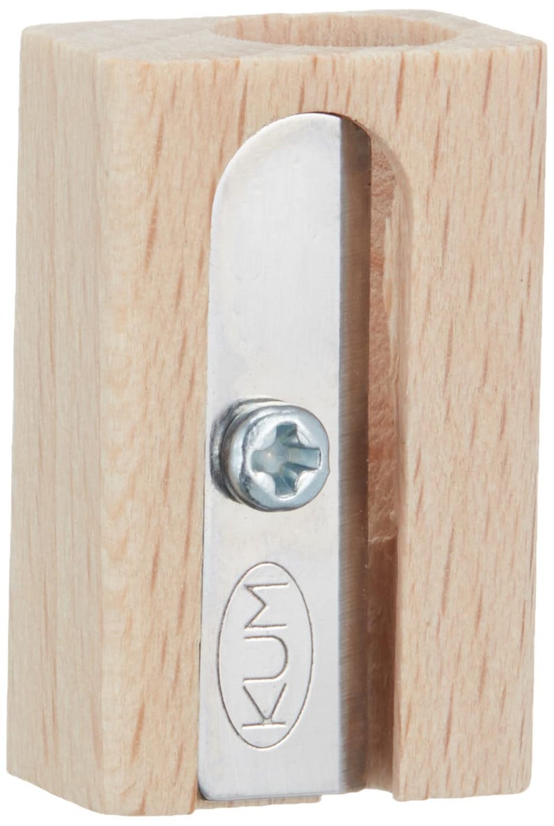 Kum 107.01.01 Wood 1-Hole Steel Blade Pencil Sharpener, Colors Vary - Image 2
